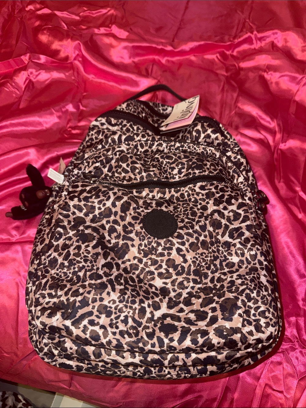 NWT Kipling Leopard Print Women's Backpack - Casual Daypack